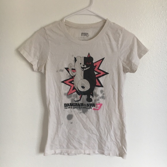 Tops - Dangan Ronpa White T Shirt - Size Small